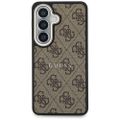 Puzdro Guess 4G Embossed Ring MagSafe pre Samsung Galaxy S26 hnedá