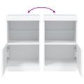 vidaXL Komoda s LED svetlami biela 41x37x67 cm