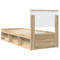 vidaXL Rám postele Sonoma dub 75 x 190 cm Masívne borovicové drevo