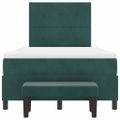 vidaXL Posteľ s pružinovým rámom Tmavozelená 200 x 120 cm Zamat