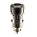 XO car charger CC60 60W 1x USB 1x USB-C black + USB-C - USB-C cable