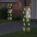 vidaXL Solárne LED svetlo na chodník 2 ks Teplá biela 18 x 18 x 80 cm