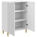 vidaXL Servírovacia skriňa Biela s vysokým leskom 66 x 34,5 x 90 cm