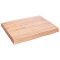 vidaXL Stolová doska svetlohnedá 60x50x(2-6)cm ošetrený masív hrany