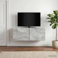 vidaXL Nástenná TV skrinka 98 x 41 x 30 cm Betónovo sivá