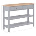 vidaXL Komoda z drevotriesky sivá 110x35x80 cm