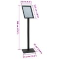 vidaXL Podstavcový plagátový stojan Strieborná a4 Liatina