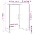 vidaXL Komoda čierna 69,5x34x90 cm kompozitné drevo