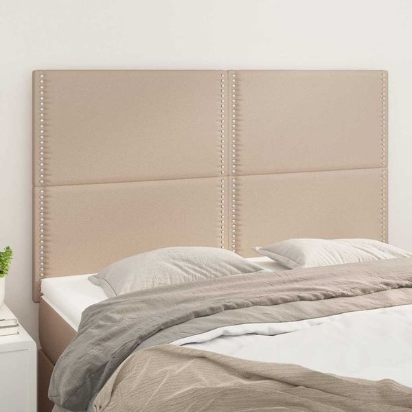 vidaXL Čelo postele Cappuccino 144x5x118/128 cm umelá koža