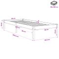 vidaXL Posteľ bez matraca voskovo hnedá 90x200 cm masívna borovica