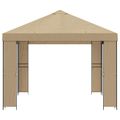 vidaXL Altánok 4 × 3 m Béžová Polyester a oceľ 190 gsm