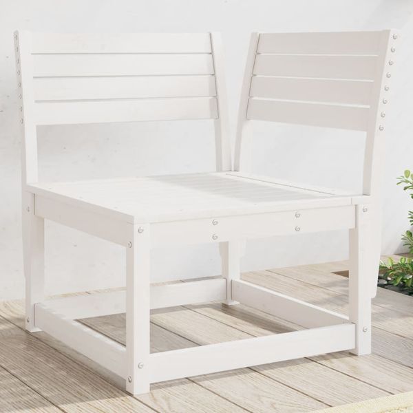 vidaXL Záhradná pohovka rohová biela 73x73x78 cm masívna borovica