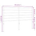 vidaXL Kovové náhradné čelo postele, biele 150cm