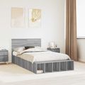 vidaXL Rám postele Sivý Sonoma 120 x 200 cm Kompozitné drevo