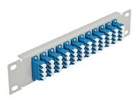 10" Fiber Optic Patch Panel 12 portov LC Q