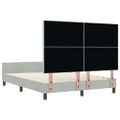 vidaXL Posteľ s pružinovým rámom Svetlosivá 140 x 200 cm Zamat