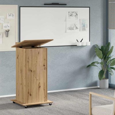 vidaXL Pódium Remeselný dub 55 x 55 x 107 cm Kompozitné drevo