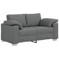 vidaXL Pohovka 3 ks Tmavo šedá Ľanová zmes