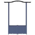 vidaXL Vyvýšený záhon s mriežkou a strechou Sivá 125 x 40 x 138 cm PP