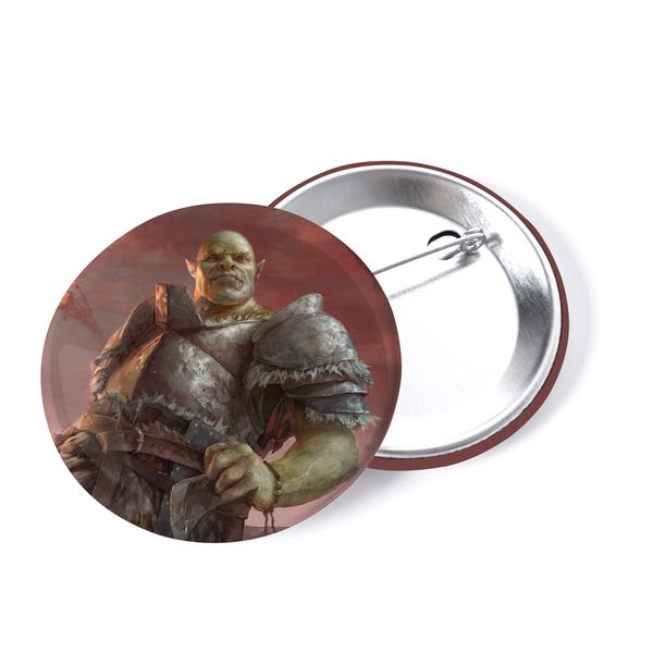 Placka Jaskyne a draci - Půlork bojovník