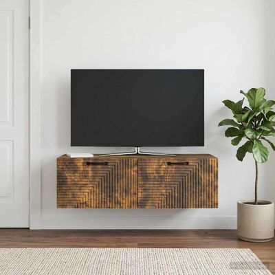 vidaXL Nástenná TV skrinka Dymový dub 98 x 41 x 30 cm Kompozitné drevo