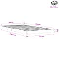 vidaXL Posteľný rám voskovo hnedý 100x200 cm masívna borovica
