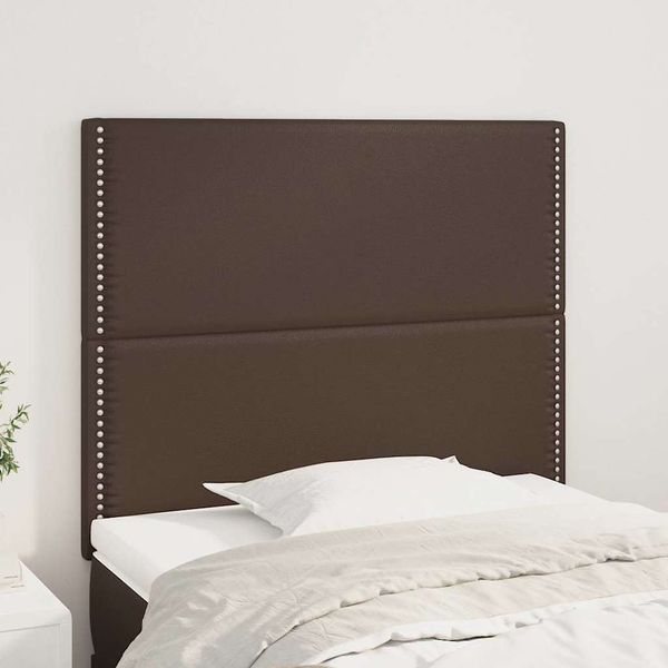 vidaXL Čelo postele hnedé 80x5x118/128 cm umelá koža