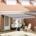 vidaXL Sklopná markíza Svetlosivá 400 × 300 cm Polyester a hliník