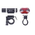 Svetlo na bicykel SET 1+3x LED, na 3+2x AAA, predné+zadné