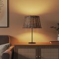 vidaXL Tienidlo na lampu hnedé Ø38x23 cm prútené