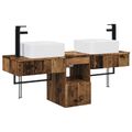 vidaXL Set kabinetov do kúpeľne 3 ks Staré drevo 53 x 35 x 39 cm