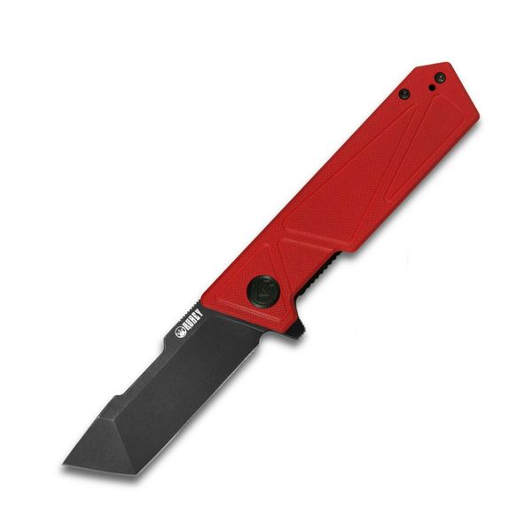 Kubey KU104D Avenger vreckový nôž 7,8 cm, Dark Stonewash, červená, G10