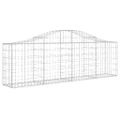 vidaXL Oblúkový gabionový kôš 3 ks 200x30x60/80 cm pozinkované železo