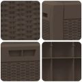 vidaXL Záhradný úložný box hnedý 119x48x60 cm polypropylénový