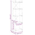 vidaXL Regál na knihy 40 x 30 x 155 cm Kompozitné drevo Sonoma dub