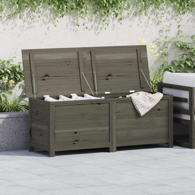 vidaXL Vonkajší box na vankúše antracitový 150x50x56 cm jedľový masív