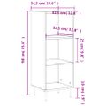 vidaXL Komoda lesklá biela 34,5x32,5x90 cm kompozitné drevo
