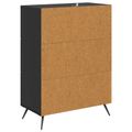 vidaXL Zásuvkový kabinet 66 x 34,5 x 90 cm Kompozitné drevo Čierna