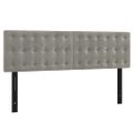 vidaXL Čelá postele 2 ks bledosivé 72x5x78/88 cm zamat