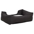 vidaXL Pelech pre psa tmavosivý a biely 110,5x80,5x26 cm ľanový vzhľad flís