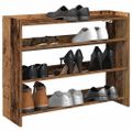 vidaXL Regál na topánky staré drevo 80x25x62 cm spracované drevo