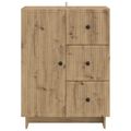 vidaXL Servírovacia skriňa Dub artisan 66 x 34,5 x 90 cm