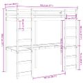 vidaXL Vyvýšená posteľ bez matraca, hnedá 90x190 cm, borovicový masív