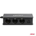 Predlžovacia zásuvka s nabíjačkou 3xUSB-A USB-C QC 3.0 PD 3.0. 148W AMiO-04836
