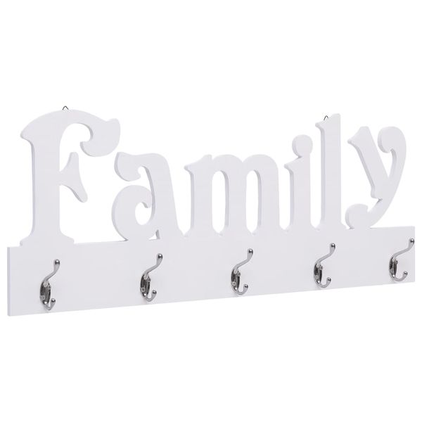 vidaXL Nástenný vešiak FAMILY 74x29,5 cm