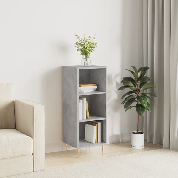 vidaXL Komoda betónovo sivá 34,5x32,5x90 cm kompozitné drevo
