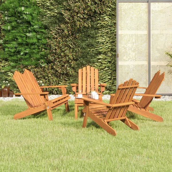 vidaXL 5-dielna záhradná sedacia súprava Adirondack akáciový masív