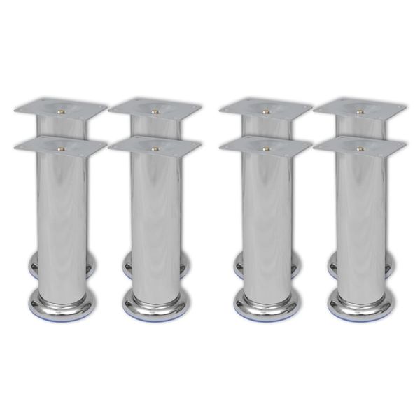 vidaXL Nohy na pohovku 8 ks okrúhle 180 mm chrómové