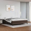 vidaXL Matrac s taštičkovými pružinami stredná tvrdosť hnedý 160x200x20 cm umelá koža