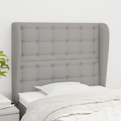 vidaXL Čelo postele so záhybmi bledosivé 83x23x118/128 cm látka